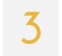 Numéros maison 3,2 pouces Numéro porte moderne en métal et en laiton, plaque d'adresse dorée 8 cm pour boîte aux lettres, décoration murale pour appartement, chambre, hôtel, bureau, jardin(3)