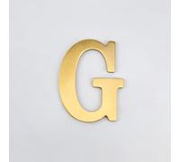Numéros Maison 3 Pouces, Chiffres Modernes En Métal Laiton, Numéro Porte 8 Cm, Lettres Dorées Pour Boîte Aux Lettres, Panneau Décoratif Extérieur, Appartement, Bureau, Café, Jardin(G)