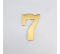 Numéros Maison 3 Pouces, Chiffres Modernes En Métal Laiton, Numéro Porte 8 Cm, Lettres Dorées Pour Boîte Aux Lettres, Panneau Décoratif Extérieur, Appartement, Bureau, Café, Jardin(7)