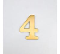 Numéros Maison 3 Pouces, Chiffres Modernes En Métal Laiton, Numéro Porte 8 Cm, Lettres Dorées Pour Boîte Aux Lettres, Panneau Décoratif Extérieur, Appartement, Bureau, Café, Jardin(4)