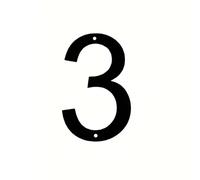 Numéros Maison 6 Pouces 3D Modernes en Métal, Numéros en Fer pour Boîte aux Lettres, Plaque Numéro Porte Noire 15 cm avec Vis, pour Appartement, Adresse Extérieure, Chambre, Maison(3)