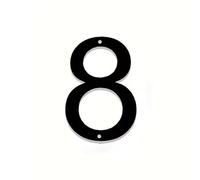 Numéros Maison 6 Pouces 3D Modernes en Métal, Numéros en Fer pour Boîte aux Lettres, Plaque Numéro Porte Noire 15 cm avec Vis, pour Appartement, Adresse Extérieure, Chambre, Maison(8)