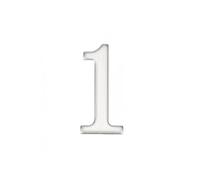 Numéros Maison Auto-adhésifs 2 Pouces Argenté en Acier Inoxydable, Numéro Porte 5 cm, Signalisation Moderne pour Boîte aux Lettres, Adresse pour Extérieur, Décoration Murale, Jardin, Rue(1)