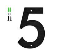Numéros Maison Flottants 3/4/5/6 Pouces Avec Vis, Numéro Porte En Métal Moderne En Acier Inoxydable, Chiffres Noirs Pour Boîte Aux Lettres, Lettres D'adresse, Pour Jardin, Extérieur Café(5,5In)