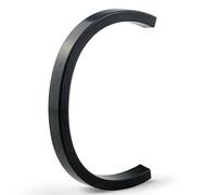 Numéros Maison Flottants 5 Pouces Avec Vis, Numéro Porte En Métal Moderne En Alliage Zinc, 125 mm, Panneau D'adresse Boîte Aux Lettres Noir, Pour Décoration Murale Extérieure, Bureau, Jardin(C)