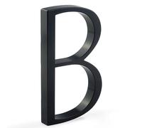 Numéros Maison Flottants 5 Pouces Avec Vis, Numéro Porte En Métal Moderne En Alliage Zinc, 125 mm, Panneau D'adresse Boîte Aux Lettres Noir, Pour Décoration Murale Extérieure, Bureau, Jardin(B)