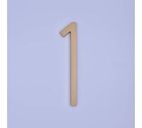 Numéros maison flottants 8 pouces en métal moderne en alliage zinc, numéro porte 20 cm, plaque d'adresse dorée pour boîte aux lettres avec vis, pour décoration murale d'appartement, bureau(1)