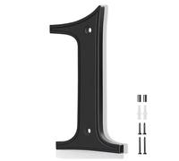 Numéros Maison Flottants Modernes 5 Pouces Avec Vis, Numéro Porte En Alliage Zinc Métallique, 125 Mm, Numéro D'adresse Noir Pour Boîte Aux Lettres, Enseigne Décorative Extérieure, Hôtel(1)