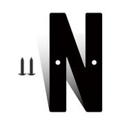 Numéros Maison Modernes 3/4/5 Pouces Avec Vis, Numéros Porte En Métal, Lettres D'adresse Noires, Plaque Décorative Extérieure, Pour L'extérieur, Appartement, Jardin, Cour, Rue, Café(N,4In)