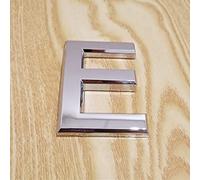 Numéros Plaque Maison Auto-adhésifs 3D 3.5/5/7/10cm 0-9 Lettre A-Z Numéro Argent Moderne Porte Hôtel Intérieur Boîte Aux Lettres Adresse Chiffres Mur 3M Autocollant Signe ABS électrolytique (5CM,E)