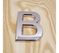 Numéros Plaque Maison Auto-adhésifs 3D 3.5/5/7/10cm 0-9 Lettre A-Z Numéro Argent Moderne Porte Hôtel Intérieur Boîte Aux Lettres Adresse Chiffres Mur 3M Autocollant Signe ABS électrolytique (5CM,B)