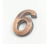 Numéros Plaque Maison Auto Adhésifs 3D 5cm 0-9 Lettre A-Z Signe Tableau Bord Moderne Rouge Bronze Couleur Numéro Porte Adresse Hôtel Appartement Chiffres 3M Autocollant Galvanoplastie (6)