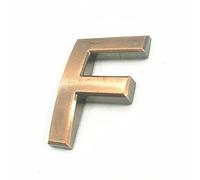 Numéros Plaque Maison Auto Adhésifs 3D 5cm 0-9 Lettre A-Z Signe Tableau Bord Moderne Rouge Bronze Couleur Numéro Porte Adresse Hôtel Appartement Chiffres 3M Autocollant Galvanoplastie (F)