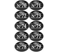 Numéros Table De Restaurant De 70 À 79 (10 Fois 5x3.5cm) - Sticker/Autocollant