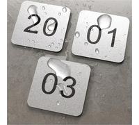 numérotée vestiaire étiquette Étiquettes D'identification De Marquage Numérotées Carrées Gravées, D'identification En Plastique Auto-adhésives, Autocollant Acrylique(1-30/L W 12cm x 8cm)