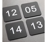 numérotée vestiaire étiquette Étiquettes Numériques En Acrylique De 3,5 4 5 6 8 Cm De Largeur, Étiquettes Numériques Carrées Pour Porte Pour Le Marquage De L'équipement(B,1-10 L W 5cm x 5cm)