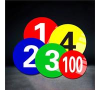 numérotée vestiaire étiquette Étiquettes Numérotées De Casier Rond, Identifiant Du Système D'armoire Pour Le Stockage D'inventaire/bureau/restaurants, De Casier Rond(3cm/1.2in,A-1-5)