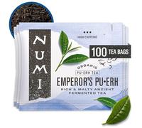 Numi Organic Tea Emperor's Pu-erh| 100 Count Box of Tea Bags| Black Tea (Packaging May Vary)