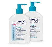 numis med Lot de 2 lotions lavantes pH 5.5 - Pour le corps apaisant pour la peau très sensible et sensible - Sans silicone, parabène et huile minérale - 2 x 200 ml