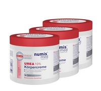 numis med Lot de 3 crèmes à l'urée 10 % 400 ml - Crème pour le corps très sèche - Fabriqué en Allemagne - Crème hydratante à l'urée 10 % sans silicone, parabène et sans microplastique