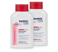 numis med Lotion Hydratante 10% d'urée - lotion pour le corps apaisante pour peaux extrêmement sèches et rugueuse - végan sans silicones, parabènes et huiles minérales - (2x 300 ml)