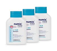 numis med Shampooing ph 5.5 - Shampoing peaux sensibles et délicates - Shampooings cheveux végétaliens sans silicones, parabènes et huile minérale - Shampoings cheveux secs (3x 200 ml)