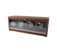 NUMNBE Boîte à Enrouleur de Montre, Construction d'embryons MDF, 4 Positions de Montre - opération de Moteur Calme, oreillers en Mousse à mémoire, idéal pour Les collectionneurs et (Type 2)