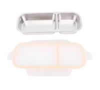 NUMNBE Boîte Déjeuner Inox Portable, 700ml, Étanche avec Compartiments, Four et Lave - Vaisselle - Conception Pratique, Matériau Premium, Pour Randonnée et Bureau (Couleur de l'acier inoxydable)