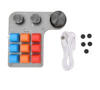 NUMNBE Clavier Macro Personnalisé USB Bluetooth 9 Touches 3 Boutons RGB Rétroéclairé Programmation Plug and Play pour Bureautique Gaming Création Graphique