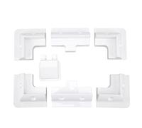 NUMNBE Équerre Alu Kit de Fixation sans Perçage pour Panneau Solaire 7PCS Blanc pour Camping - Car, Yacht, Bungalow - Protection des Coins, Installation Facile, Compatible Photovoltaïqu