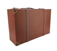 NUMNBE Grande valise en carton vintage, mini valise, serrures en alliage robuste, facile à transporter, look rétro élégant, coins faits à la main, pour la maison et les voyages