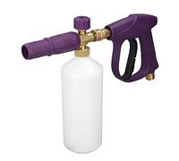 NUMNBE Pistolet à eau et pot à mousse - Générateur de mousse riche, pulvérisation réglable et volume de mousse, grande capacité de 1 L pour un nettoyage efficace, matériau en laiton durable