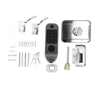 NUMNBE Serrure de Sécurité Intelligente de Porte, Verrou Électronique Biométrique avec 5 Méthodes de Déverrouillage, Empreinte Digitale, Mot de Passe, Carte IC, Clé - Reconnaissance Sensible,