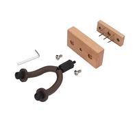 NUMNBE Stand de montage mural de guitare - Pas de conception de perceuse à perceuse, support de bois en métal durable et en hêtre pour ukulélé de violon de basse électrique acoustique et