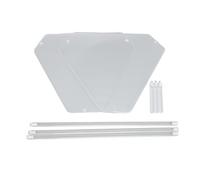 NUMNBE Table d'Appoint en Acrylique, Table d'angle 2 Niveaux 34x50cm, Transparente, Petite Sellette Rangement Table de Chevet - Résistante et Légère, Design Minimaliste Clair, Idéale