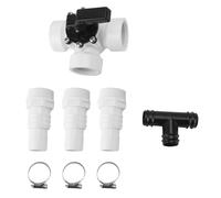 NUMNBE Vanne de dérivation à 3 voies, matériau PVC ABS, filetage femelle de 3,25 à 3,8 cm - Durable, contrôle facile au volant, gestion du débit d'eau du système de piscine