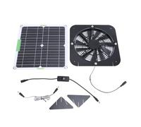 NUMNBE Ventilateur d'échappement solaire, panneau solaire monocristallin de 100W, ventilateur de ventilation de 13,5 pouces - flux d'air à haute efficacité, interrupteur facile /