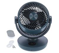 NUMNBE Ventilateur Électrique avec Télécommande, Affichage LED Digital, Batterie 10000mAh, Recharge USB - Oscillation 3D à 180° / 90°, Minuterie, Fonctionnement Silencieux (Verte)