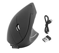 NUMNBE Vertical Mouse Wireless Ergonomic Confortable Technologie de Suivi Optique Charges Black 6 Touches Supplies informatiques
