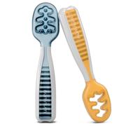 NumNum Cuillère Bébé 1er Âge Apprentissage DME - Lot 2 (Bleu/Orange)