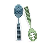NumNum Cuillère Bébé 1er Âge Apprentissage DME - Lot 2 (Bleu/Vert)