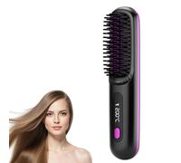 Numoya Go Brush Pro, Go Brush Pro Hair Numoya Pour Cheveux BoucléS, Brosse Lissante Sans Fil Avec Affichage De La TempéRature, 3 TempéRatures, Brosse Lissante Portable Pour Le Voyage (Noir)