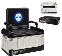 Numskull Boîte de rangement 2 en 1 pour jouets et chaise pliante inspirée de la PS5 - Organiseur d'accessoires de jeu avec couvercle et poignées pour salles familiales, produit officiel inspiré de la