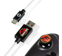 Numskull Câble USB-C tressé officiel Jurassic World, 1,5 m, câble de recharge rapide, compatible avec PlayStation 5, Xbox Series X et S
