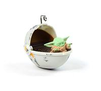 NUMSKULL - Décoration de Sapin de Noël 3D Motif The Mandalorian Baby Yoda l'enfant - Décoration de Noël Gris - Boule de Noël Star Wars NS2440 8 cm Environ