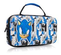 Numskull Housse Officielle Sonic The Hedgehog pour Switch et Switch 2 - Design Géométrique avec Patch de Fourrure - Contient 10 Jeux et Accessoires