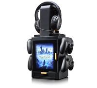 Numskull - Meuble de rangement lumineux inspiré de Hogwarts Legacy pour gamer pour 4 manettes - 10 jeux - 1 casque