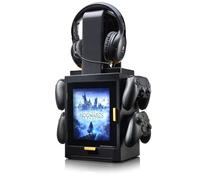 Numskull - Meuble de rangement lumineux inspiré de Hogwarts Legacy pour gamer pour 4 manettes - 10 jeux - 1 casque