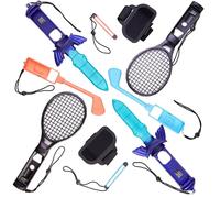 Numskull Pack Officiel Switch 2 Mega Sports - Ensemble d'accessoires Joy-Con 10 en 1 - Clubs de Golf, Raquettes de Tennis, épées, Sangles de Poignet et brassards