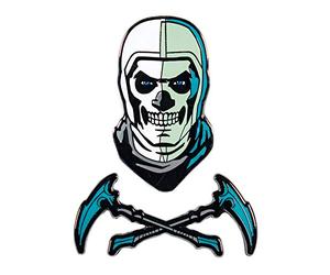 Numskull Pin's Pin's officiel Fortnite Skull Trooper à collectionner en métal émaillé - Lot de 2 épingles en émail sur une carte de support